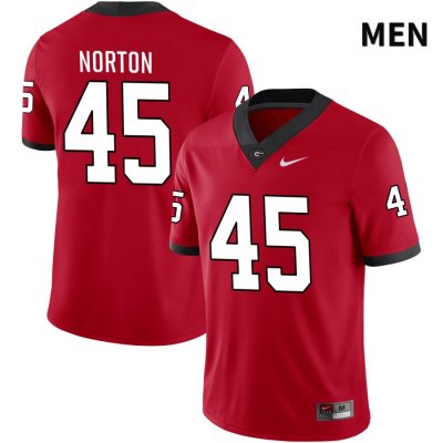 Men's Georgia Bulldogs NCAA #45 Bill Norton Nike Stitched Red NIL 2022 Authentic College Football Jersey HYG5354CO